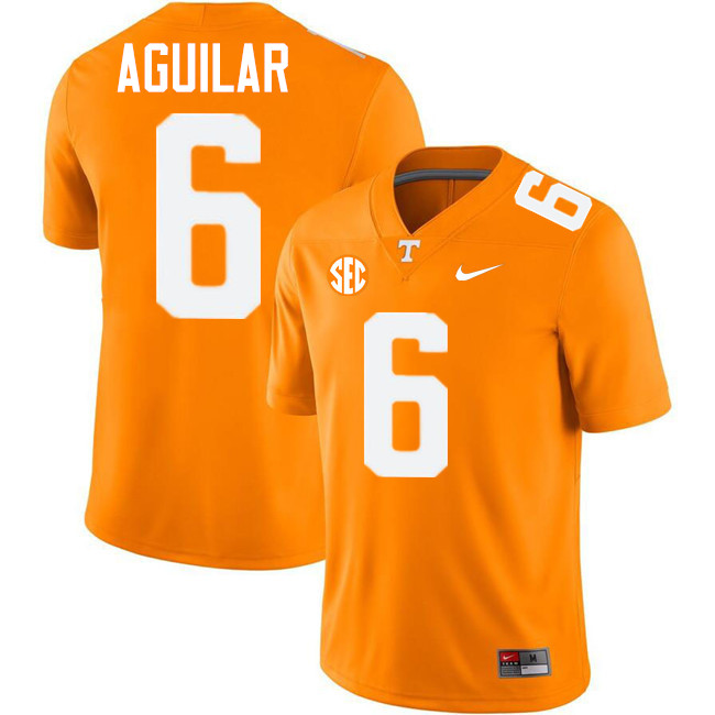 #6 Joey Aguilar UT Vols Jerseys,Tennessee Volunteers College Football Jerseys Stitched-Orange